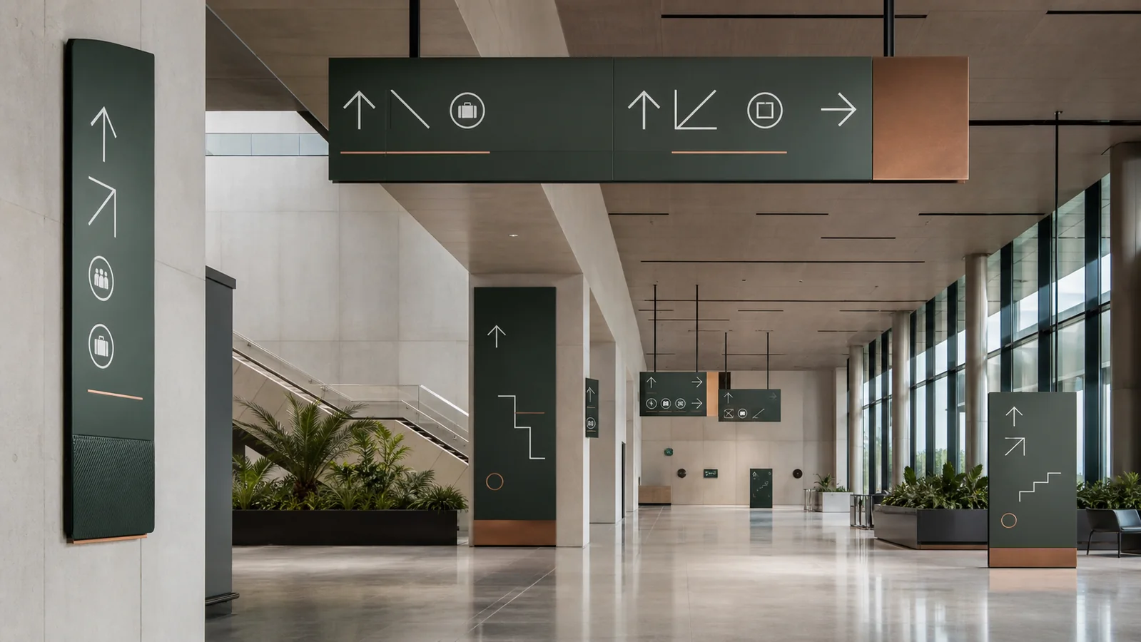 Illustrative coordinated wayfinding system concept